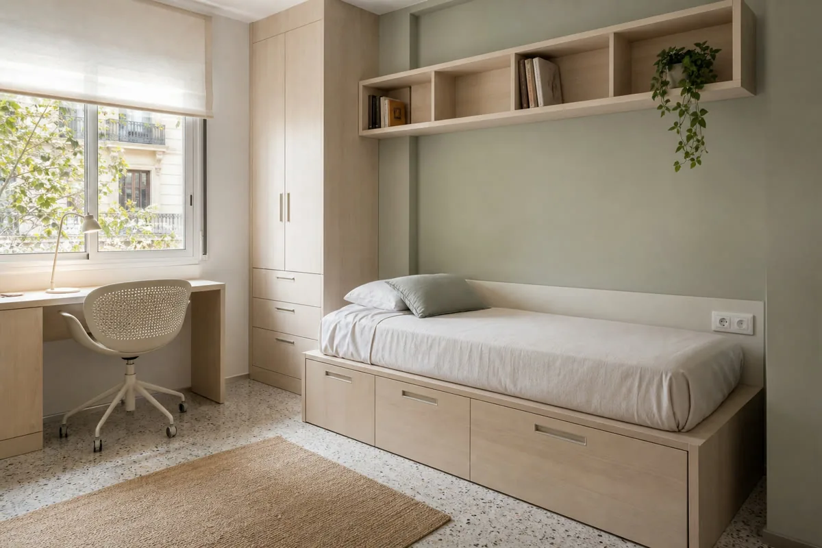 Visualización orientativa de muebles de dormitorio a medida en Dénia